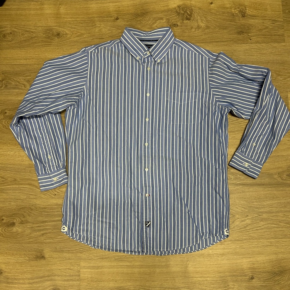 Daniel Cremieux Blue and White Striped Button Down Shirt